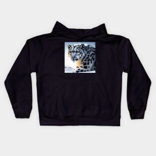 Snow Leopard - AI-Generated Kids Hoodie